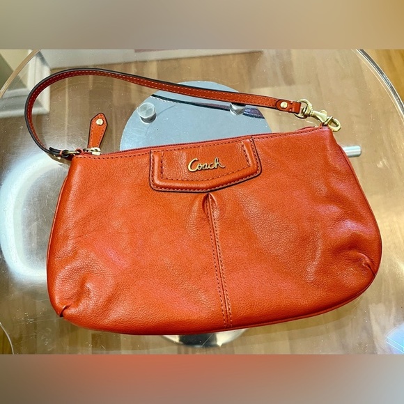 COACH PUMPKIN LEATHER  POUCHETTE - Picture 8 of 15
